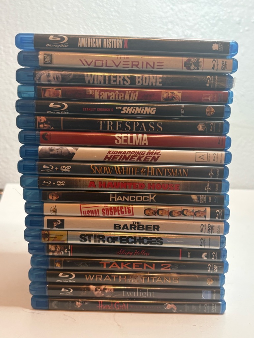 Stacked Blu-ray Movie Lot - Mixed Titles in Blue Cases